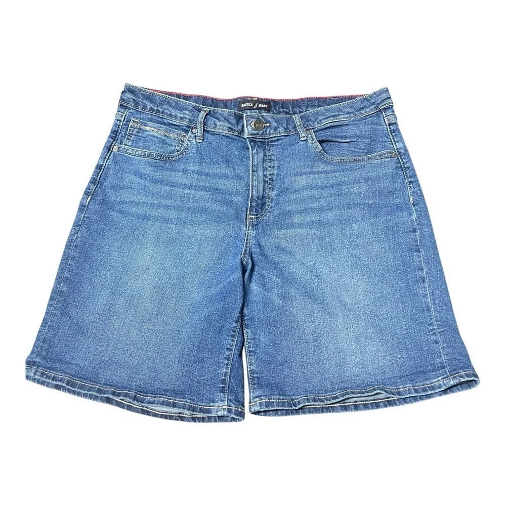 Nautica Women's Blue Jean Shorts - Picture 1 of 7